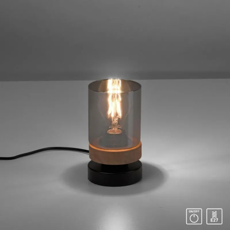 Suspension Verre Fumé-Luminaires Leuchten Direkt Lampe de table Leuchten-Direkt PASQUAL Noir, 1 lumière