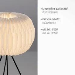 Lampes Vintages & Rétros-Luminaires Leuchten Direkt Lampe de table Leuchten-Direkt PAPEL Blanc, 1 lumière