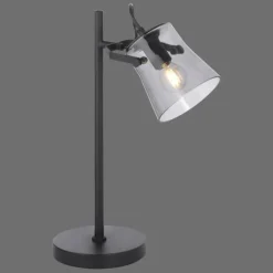 Suspension Verre Fumé-Luminaires Leuchten Direkt Lampe de table Leuchten-Direkt TINULA Noir, 1 lumière