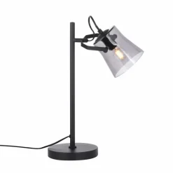 Suspension Verre Fumé-Luminaires Leuchten Direkt Lampe de table Leuchten-Direkt TINULA Noir, 1 lumière