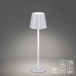 Luminaires Leuchten Direkt Lampe de table Leuchten-Direkt EURIA LED Blanc, 1 lumière