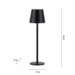 Luminaires Leuchten Direkt Lampe de table Leuchten-Direkt EURIA LED Noir, 1 lumière