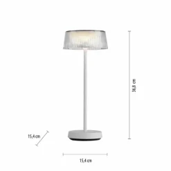 Luminaires Leuchten Direkt Lampe de table Leuchten-Direkt DORA LED Blanc, 1 lumière