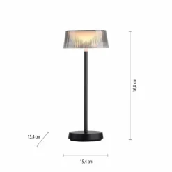 Luminaires Leuchten Direkt Lampe de table Leuchten-Direkt DORA LED Noir, 1 lumière