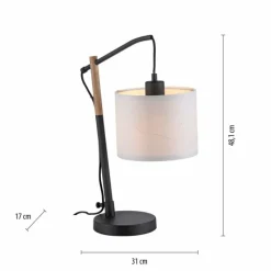 Luminaires Scandinaves-Luminaires Leuchten Direkt Lampe de table Leuchten-Direkt GREEN SOFIE Écru, Noir, 1 lumière