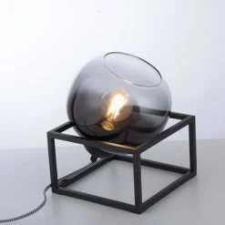 Suspension Verre Fumé-Luminaires Leuchten Direkt Lampe de table Leuchten-Direkt ZEA Noir, 1 lumière