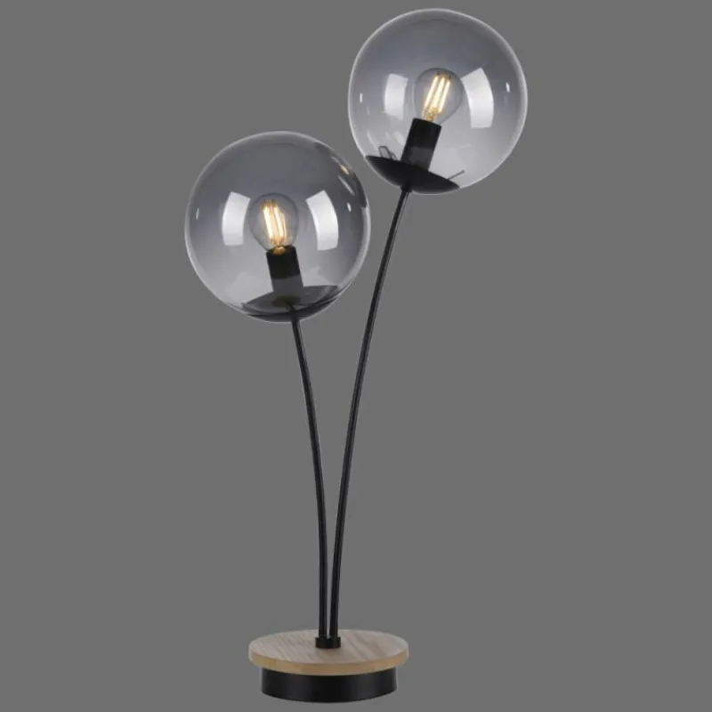 Suspension Verre Fumé-Luminaires Leuchten Direkt Lampe de table Leuchten-Direkt GREEN WIDOW Écru, Noir, 2 lumières