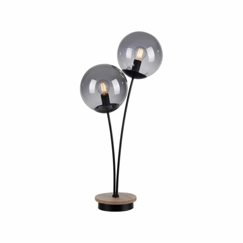 Suspension Verre Fumé-Luminaires Leuchten Direkt Lampe de table Leuchten-Direkt GREEN WIDOW Écru, Noir, 2 lumières