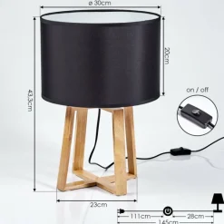 Lampes En Tissu-hofstein Lampe de table Leukerbad Écru, 1 lumière