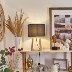 Lampes En Tissu-hofstein Lampe de table Leukerbad Écru, 1 lumière