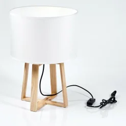 Lampes En Tissu-hofstein Lampe de table Leukerbad Écru, 1 lumière