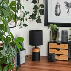 Lampes En Tissu-hofstein Lampe de table Lorrain Couleur bois, 1 lumière