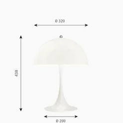 Luminaires Louis Poulsen Lampe de table Louis Poulsen Panthella 320 Blanc, 1 lumière