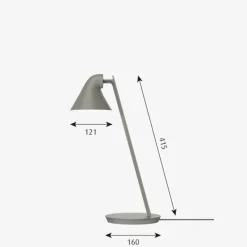 Lampe Design-Luminaires Louis Poulsen Lampe de table Louis Poulsen NJP Mini LED Taupe, 1 lumière
