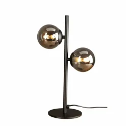 Suspension Verre Fumé-Luce Design Lampe de table NEPTUN Noir, 2 lumières