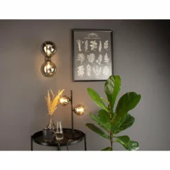 Suspension Verre Fumé-Luce Design Lampe de table NEPTUN Noir, 2 lumières