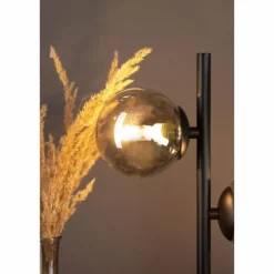 Suspension Verre Fumé-Luce Design Lampe de table NEPTUN Noir, 2 lumières