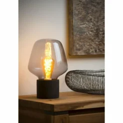 Luminaires Lucide Lampe de table Lucide BECKY Gris, 1 lumière