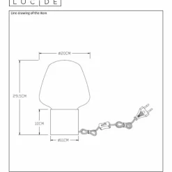 Luminaires Lucide Lampe de table Lucide BECKY Gris, 1 lumière