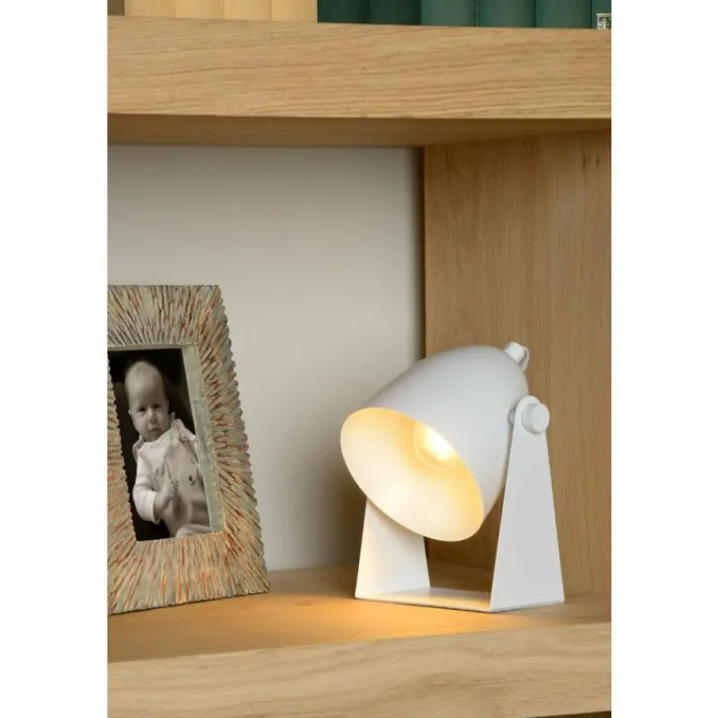 Luminaires Scandinaves-Luminaires Lucide Lampe de table Lucide CHAGO Blanc, 1 lumière