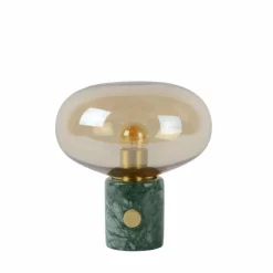 Luminaires Lucide Lampe de table Lucide CHARLIZE Vert, Pierre, 1 lumière