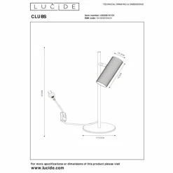 Luminaires Lucide Lampe de table Lucide CLUBS Blanc, 1 lumière* Lampes À Poser
