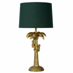 Lampes En Tissu-Luminaires Lucide Lampe de table Lucide COCONUT Or, Laiton, 1 lumière