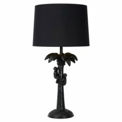 Lampes En Tissu-Luminaires Lucide Lampe de table Lucide COCONUT Noir, 1 lumière