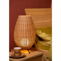 Luminaires Rustiques-Luminaires Lucide Lampe de table Lucide COLIN Écru, 1 lumière