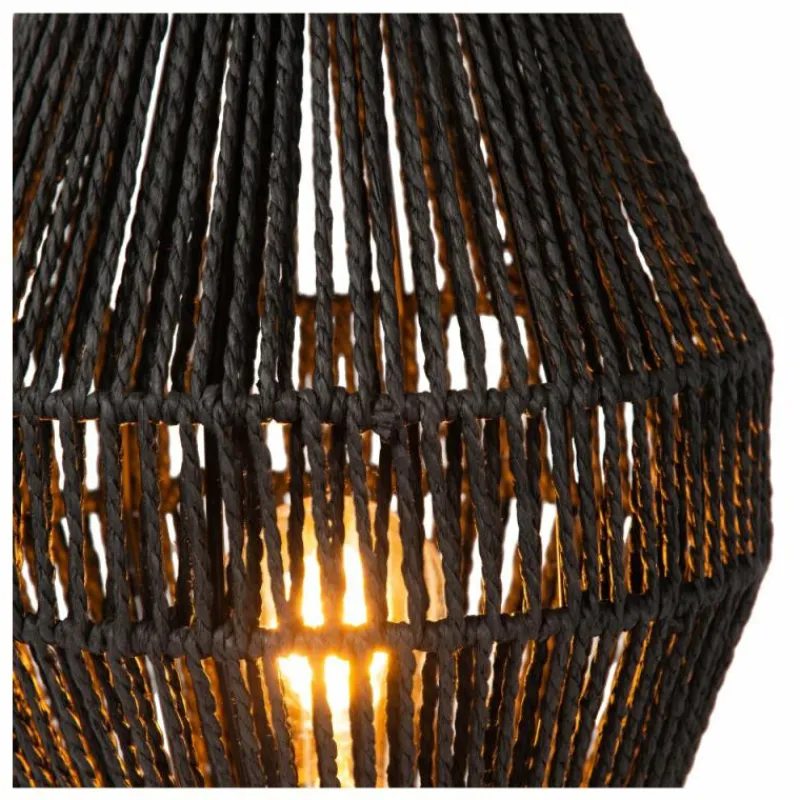 Style Boho-Chic-Luminaires Lucide Lampe de table Lucide CORDULLE Noir, 1 lumière