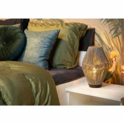 Style Boho-Chic-Luminaires Lucide Lampe de table Lucide CORDULLE Noir, 1 lumière