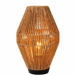 Style Boho-Chic-Luminaires Lucide Lampe de table Lucide CORDULLE Noir, 1 lumière