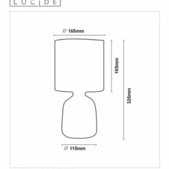 Lampes En Tissu-Luminaires Lucide Lampe de table Lucide COSBY Blanc, 1 lumière