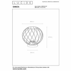 Lampes Dorées-Luminaires Lucide Lampe de table Lucide DANZA Noir, 1 lumière