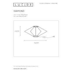 Luminaires Lucide Lampe de table Lucide DIAMOND Laiton, 1 lumière* Lampes À Poser