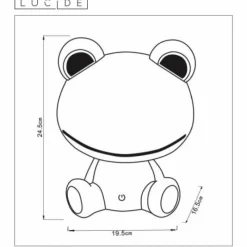 Luminaires Lucide Lampe de table Lucide DODO Frog LED Vert, 1 lumière* Éclairage Led