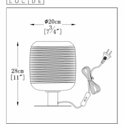 Luminaires Lucide Lampe de table Lucide ERYN Chrome, 1 lumière