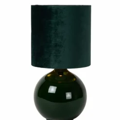 Lampes En Tissu-Luminaires Lucide Lampe de table Lucide ESTERAD Vert, 1 lumière