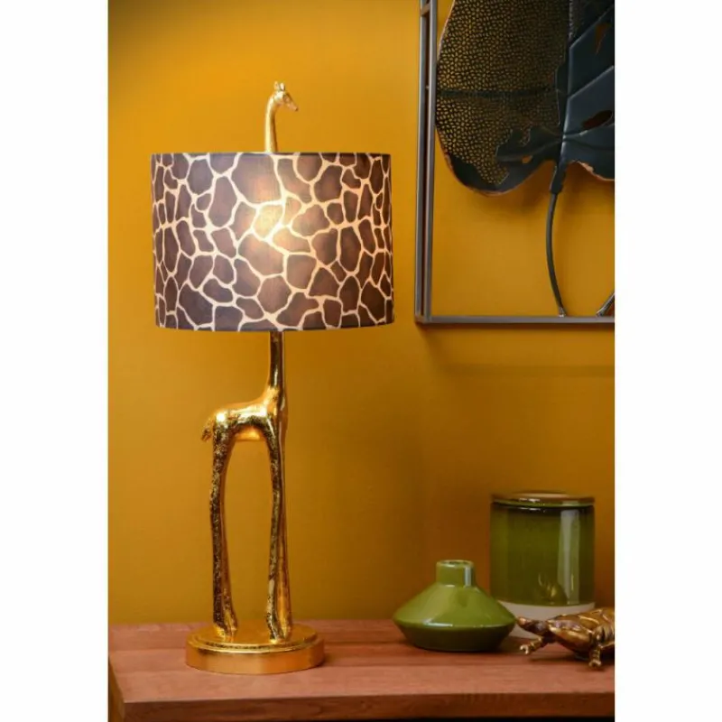 Lampes En Tissu-Luminaires Lucide Lampe de table Lucide EXTRAVAGANZA MISS Or, Laiton, 1 lumière