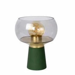 Suspension Verre Fumé-Luminaires Lucide Lampe de table Lucide FARRIS Vert, 1 lumière