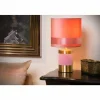 Lampes En Tissu-Luminaires Lucide Lampe de table Lucide FRIZZLE Laiton, Rose, 1 lumière