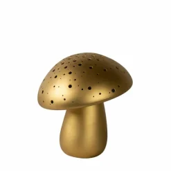 Luminaires Rustiques-Luminaires Lucide Lampe de table Lucide FUNGO Or, Laiton, 1 lumière