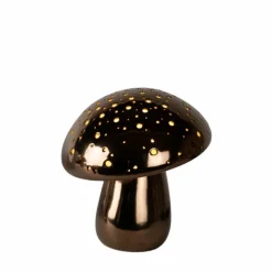 Luminaires Rustiques-Luminaires Lucide Lampe de table Lucide FUNGO Noir, 1 lumière