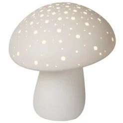 Luminaires Rustiques-Luminaires Lucide Lampe de table Lucide FUNGO Blanc, 1 lumière