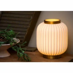 Lampes Dorées-Luminaires Lucide Lampe de table Lucide GOSSE Or, Blanc, 1 lumière