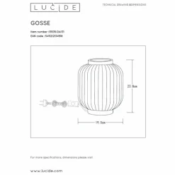 Lampes Dorées-Luminaires Lucide Lampe de table Lucide GOSSE Or, Blanc, 1 lumière