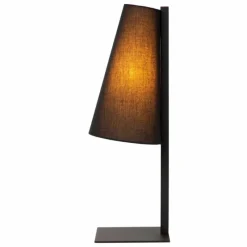 Lampes En Tissu-Luminaires Lucide Lampe de table Lucide GREGORY Noir, 1 lumière