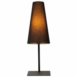 Lampes En Tissu-Luminaires Lucide Lampe de table Lucide GREGORY Noir, 1 lumière