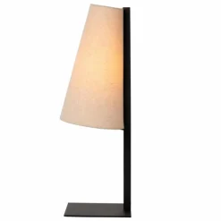 Lampes En Tissu-Luminaires Lucide Lampe de table Lucide GREGORY Noir, 1 lumière
