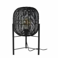 Luminaires Scandinaves-Luminaires Lucide Lampe de table Lucide HERMINE Noir, 1 lumière